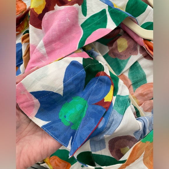 Mara Hoffman Luna Flora Maxi Dress Size Large L FLAWS - Picture 9 of 11